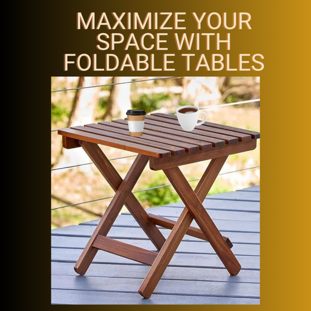 wooden table foldable